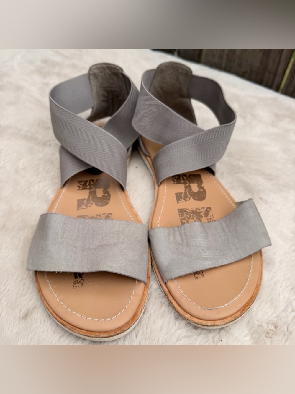 Sorel Neutral Tan Leather Insole Sandals Size 8